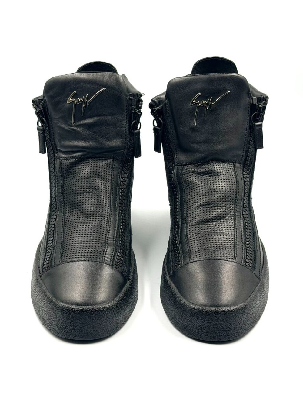 Giuseppe Zanotti Zip Detailed Hi-top Men Sneakers - Black - Picture 2 of 7